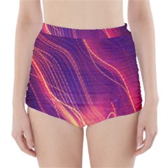 Abstrait Lumière High-waisted Bikini Bottoms by kcreatif