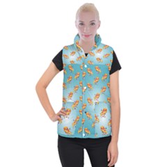 Pizza Love Women s Button Up Vest by designsbymallika