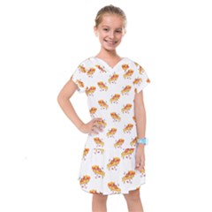 Pizza Pattern Kids  Drop Waist Dress by designsbymallika