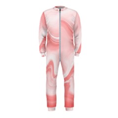 Pink Marble Print Onepiece Jumpsuit (kids) by designsbymallika