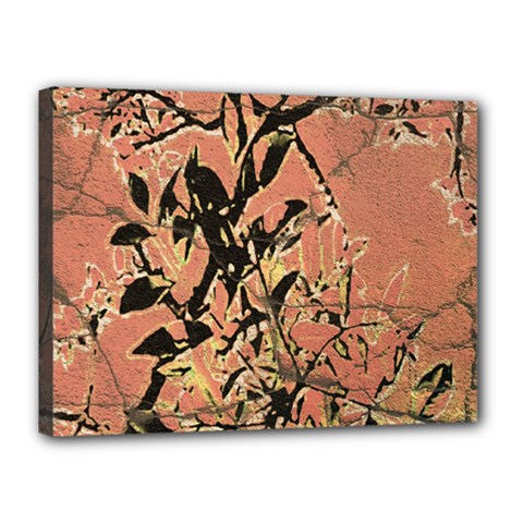 Floral Grungy Style Artwork Canvas 16  X 12  (stretched) by dflcprintsclothing