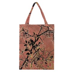 Floral Grungy Style Artwork Classic Tote Bag by dflcprintsclothing