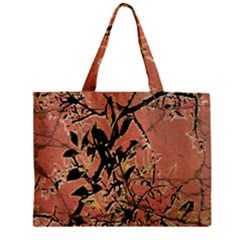 Floral Grungy Style Artwork Zipper Mini Tote Bag by dflcprintsclothing