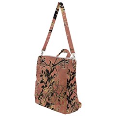 Floral Grungy Style Artwork Crossbody Backpack by dflcprintsclothing