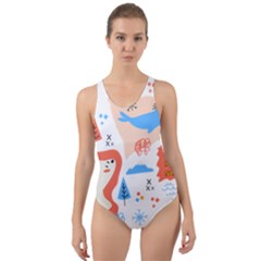 1 (1) Cut-Out Back One Piece Swimsuit