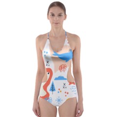 1 (1) Cut-Out One Piece Swimsuit