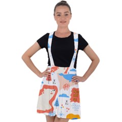 1 (1) Velvet Suspender Skater Skirt