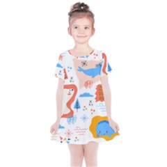 1 (1) Kids  Simple Cotton Dress