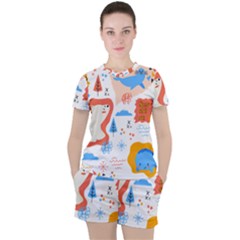 1 (1) Women s Tee and Shorts Set