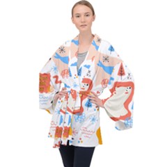 1 (1) Long Sleeve Velvet Kimono 