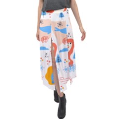 1 (1) Velour Split Maxi Skirt