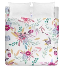 PINK FLORAL PRINT Duvet Cover Double Side (Queen Size)