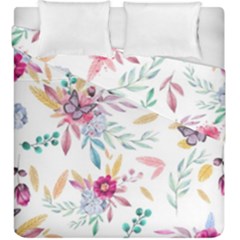 PINK FLORAL PRINT Duvet Cover Double Side (King Size)