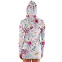 PINK FLORAL PRINT Long Sleeve Hooded T-shirt View2