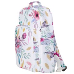 PINK FLORAL PRINT Double Compartment Backpack