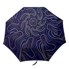 Golden Lines Pattern Folding Umbrellas by designsbymallika