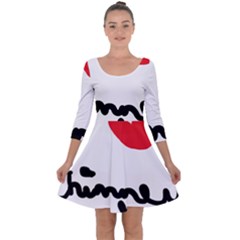 I Heart Chimney Rock Quarter Sleeve Skater Dress