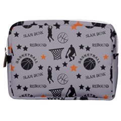 Slam Dunk Basketball Gray Make Up Pouch (medium) by mccallacoulturesports