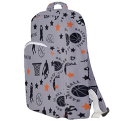 Slam Dunk Basketball Gray Double Compartment Backpack by mccallacoulturesports