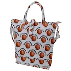 Orange Basketballs Buckle Top Tote Bag by mccallacoulturesports