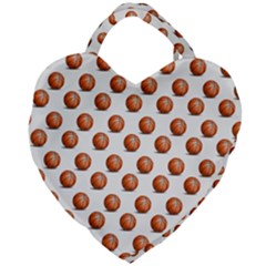 Orange Basketballs Giant Heart Shaped Tote by mccallacoulturesports