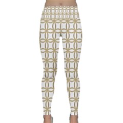 Gold Lattice Lightweight Velour Classic Yoga Leggings by mccallacoulture