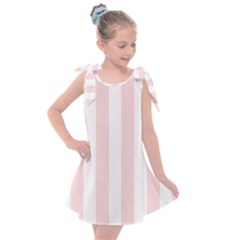 Pastel Pink Stripes Kids  Tie Up Tunic Dress by mccallacoulture