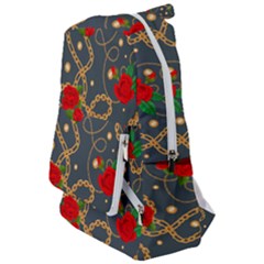 Golden Chain Pattern With Roses Travelers  Backpack by designsbymallika