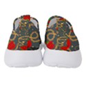 GOLDEN CHAIN PATTERN WITH ROSES Women s Slip On Sneakers View4
