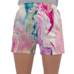 Marble Print Sleepwear Shorts by designsbymallika