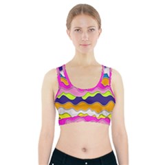 Bubble Liquid Print Sports Bra With Pocket by designsbymallika