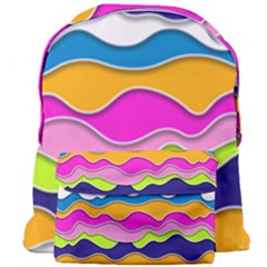 Bubble Liquid Print Giant Full Print Backpack by designsbymallika