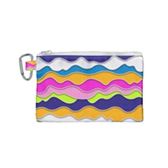 Bubble Liquid Print Canvas Cosmetic Bag (small)