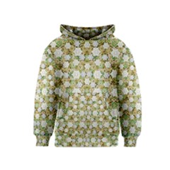 Snowflakes Slightly Snowing Down On The Flowers On Earth Kids  Pullover Hoodie