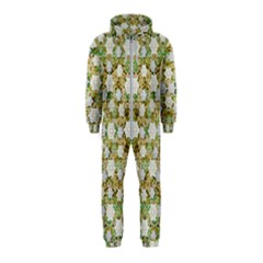 Snowflakes Slightly Snowing Down On The Flowers On Earth Hooded Jumpsuit (Kids)