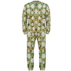 Snowflakes Slightly Snowing Down On The Flowers On Earth OnePiece Jumpsuit (Men) 