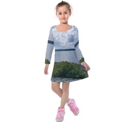 Lake Wallenpaupack Kids  Long Sleeve Velvet Dress by canvasngiftshop