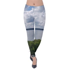 Lake Wallenpaupack Velvet Leggings by canvasngiftshop