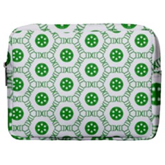 White Green Shapes Make Up Pouch (large)