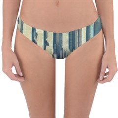 Texture Abstract Buildings Reversible Hipster Bikini Bottoms