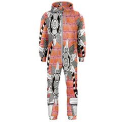 Brick Wall Flower Pot Hooded Jumpsuit (men)  by okhismakingart