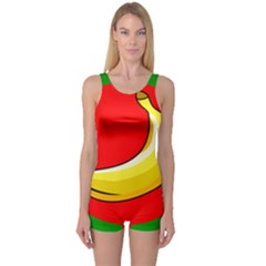 Banana Republic Flags Yellow Red One Piece Boyleg Swimsuit