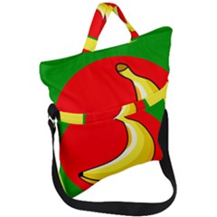 Banana Republic Flags Yellow Red Fold Over Handle Tote Bag