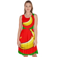 Banana Republic Flags Yellow Red Knee Length Skater Dress With Pockets