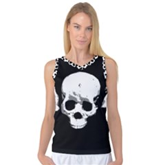 Halloween Horror Skeleton Skull Women s Basketball Tank Top by HermanTelo