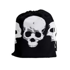 Halloween Horror Skeleton Skull Drawstring Pouch (xl)