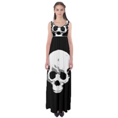 Halloween Horror Skeleton Skull Empire Waist Maxi Dress