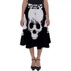 Halloween Horror Skeleton Skull Perfect Length Midi Skirt
