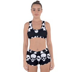 Halloween Horror Skeleton Skull Racerback Boyleg Bikini Set by HermanTelo