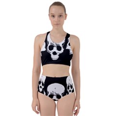 Halloween Horror Skeleton Skull Racer Back Bikini Set by HermanTelo